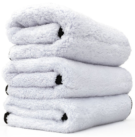 Gray Ultra Plush Edgeless Microfiber Towels (3-pack)